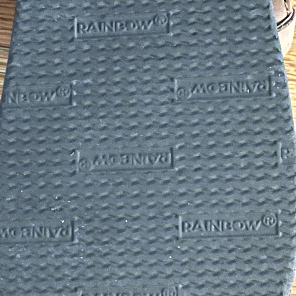 EUC RAINBOW SANDALS T STREET SINGLE LAYER CENTER BRAID ANKLE STRAP size 7.5-8.5 - Picture 8 of 8